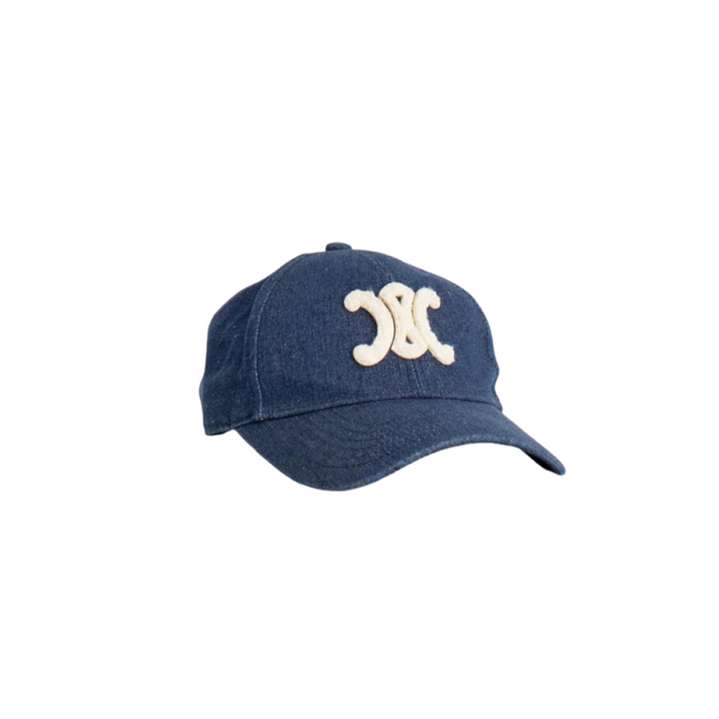 CELINE HAT BLUE DENIM TRIOMPHE BASEBALL CAP 
